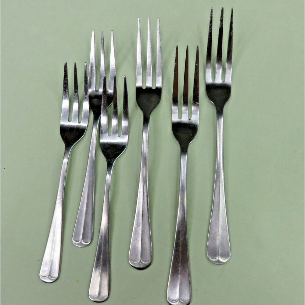 Barclay Geneve Oyster Bay Lot of 6 Pieces 3 Salad Forks 3 Dinner Forks
